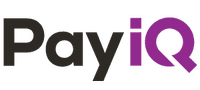 PayiQ Logo in Black and Purple on a Transparent Background