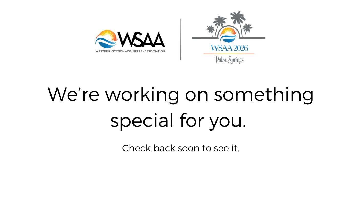 WSAA coming soon placeholder page